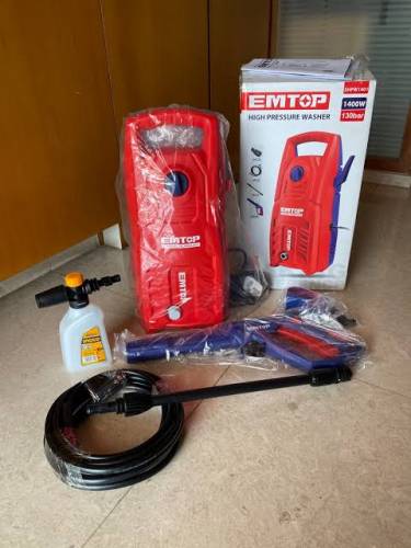 New) EMTOP High Pressure Car Washer - 130 Bar with Foaming Canon