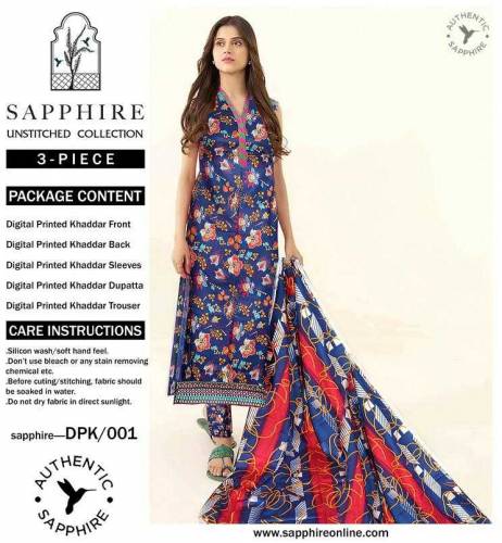 🌻Alhumdulillah 🌻*Khaddar 3Pc**Sapphire*