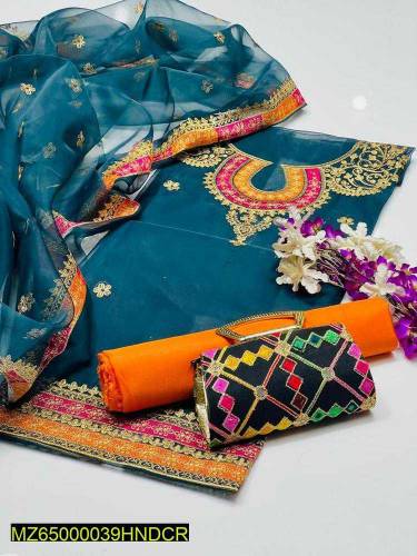 3Pcs Women's Embroidery Suit
