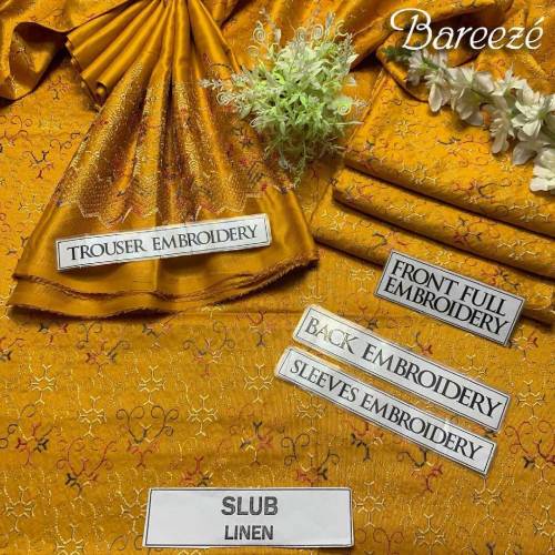 Bareeze Embroided Slub linen 2 Pc 