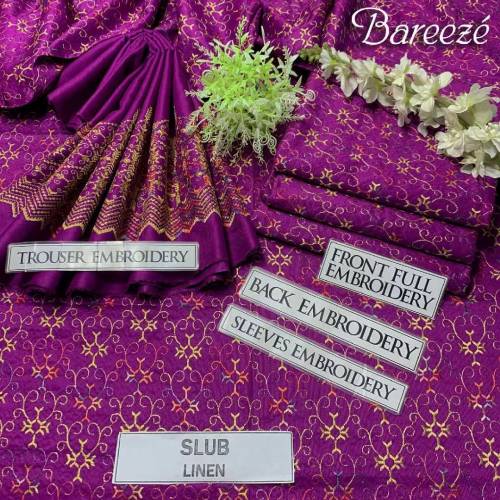 Bareeze Embroided Slub linen 2 Pc 