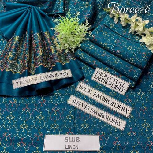 Bareeze Embroided Slub linen 2 Pc 