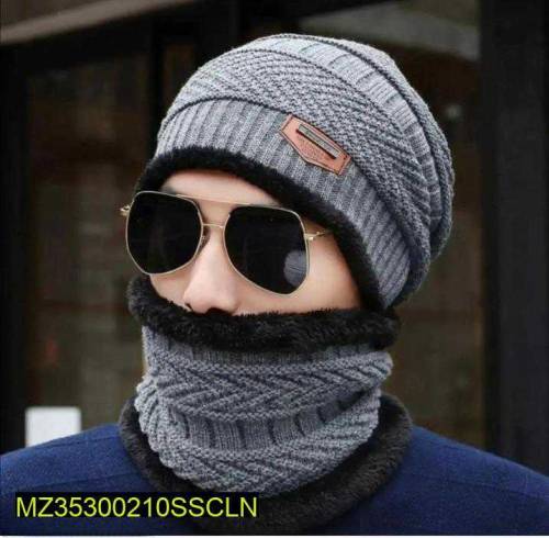 Men's & Woman Beanie Wool cap With Neck Warmer