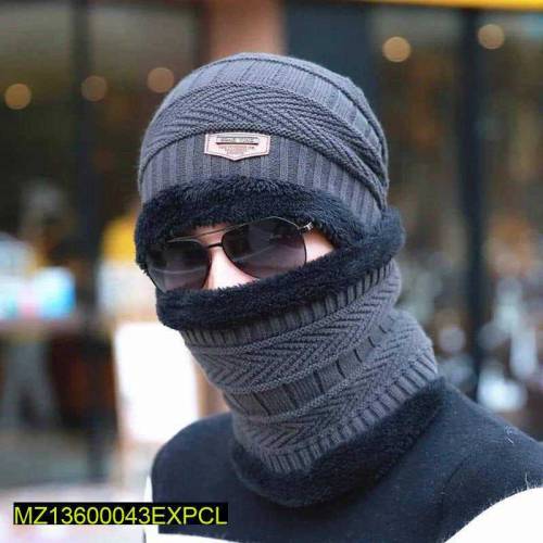 Men's & Woman Beanie Wool cap With Neck Warmer
