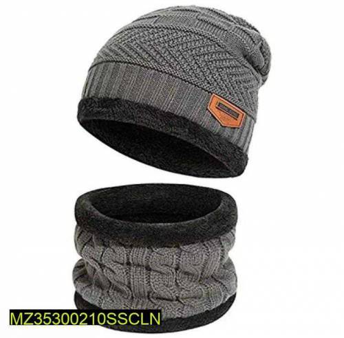 Men's & Woman Beanie Wool cap With Neck Warmer