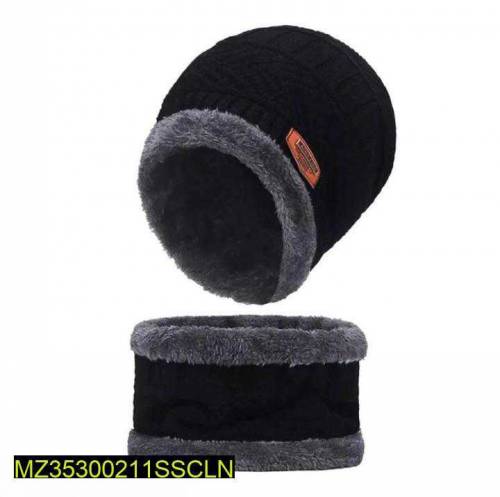 Men's & Woman Beanie Wool cap With Neck Warmer