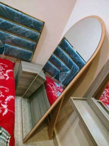 Selfie Mirror With Back Support Wood stand 