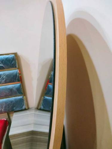 Selfie Mirror With Back Support Wood stand 