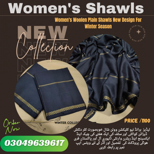Women's Winter collection woolen plain Shawls 