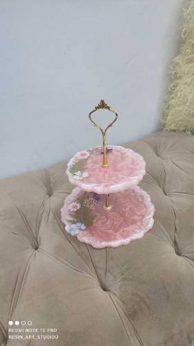 2 tier resin cupcake stand 