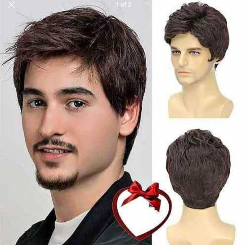 men natural hair wig is available 