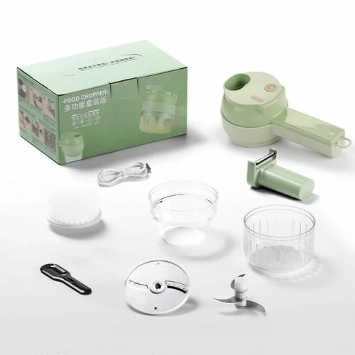 Rechargeable 4 in 2 Food Processor Vegetable Slicer Cutter