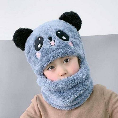 kids wool cap with neack Warmer