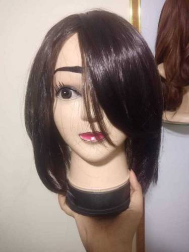 Full cap silky hair wig is available