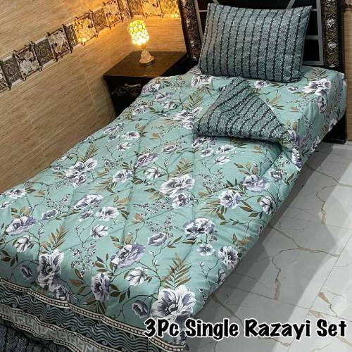 3 PC single bed razai set