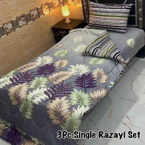 3 PC single bed razai set