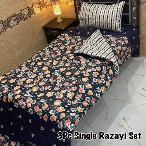 3 PC single bed razai set