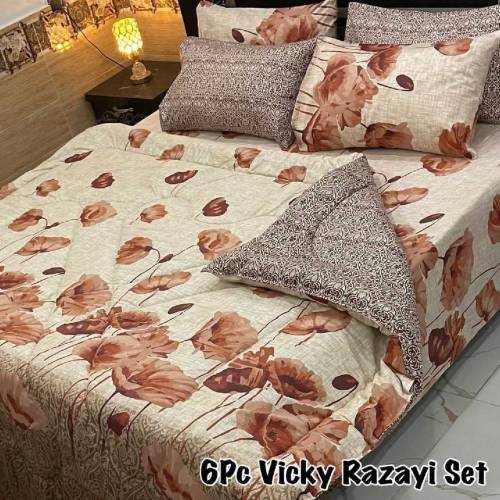 *6 Piece razai Sets* Available Febric SALONICA COTTON 