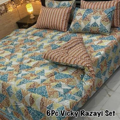 *6 Piece razai Sets* Available Febric SALONICA COTTON 