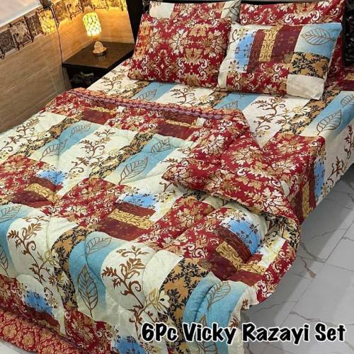*6 Piece razai Sets* Available Febric SALONICA COTTON 