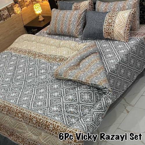 *6 Piece razai Sets* Available Febric SALONICA COTTON 