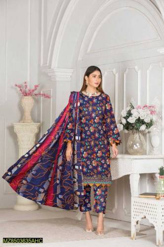 3pcs women unstiched khaddar suit