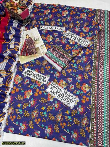 3pcs women unstiched khaddar suit