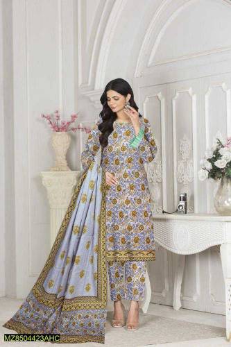 3pcs women unstiched khaddar suit