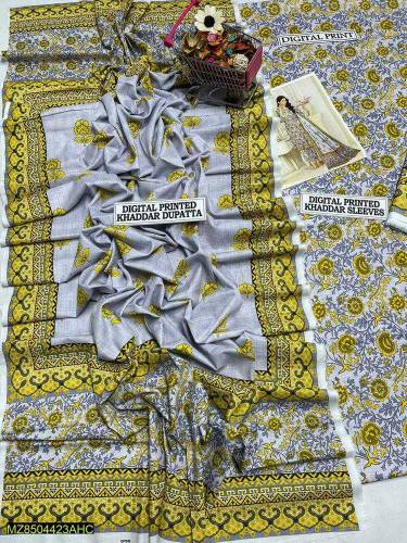 3pcs women unstiched khaddar suit
