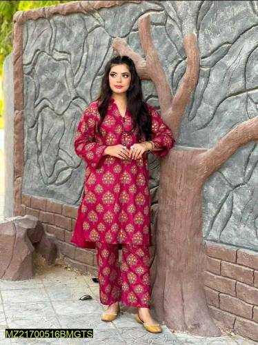 2:ps linen printed suit.