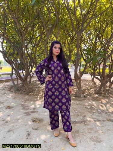 2:ps linen printed suit.