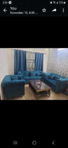 6 seat valvet sofa