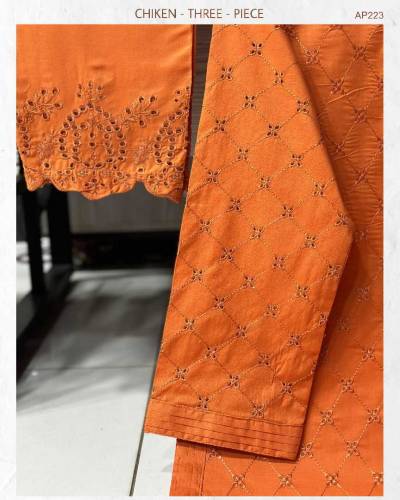 Fancy Chickenkari Embroidered 3pc Dress