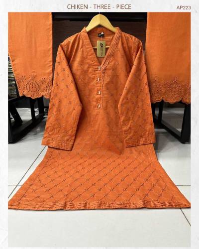 Fancy Chickenkari Embroidered 3pc Dress