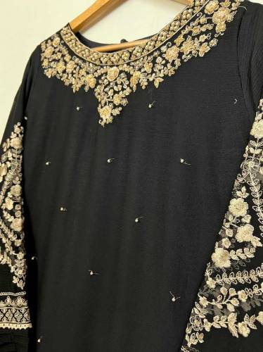 2pc shiffon Beautifull,fully emoridred+hand work, shiffon fabric