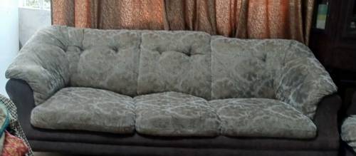 dining table with three chair sofa set five seater
