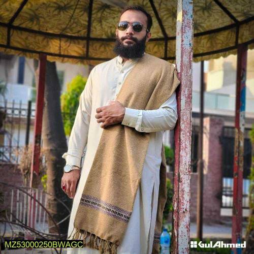 1 Pcs Men's Plain Velvet Shawls 