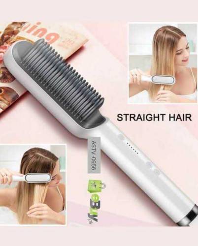Hair straightener brush 