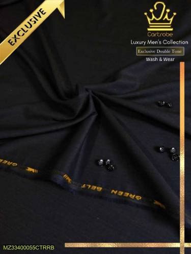 Boski and Wash and Wear Plain unstitched suit 