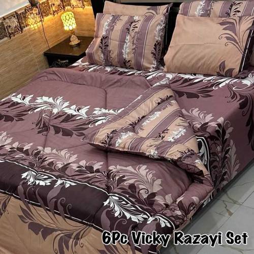 6 piece's Vicky razayi set 1_500 msg filled razayi 1 sheet 4 pillow 
