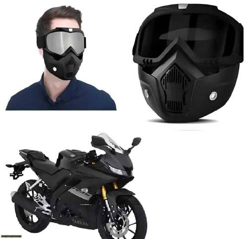 Material: TPU, Lens: PC•  Product Type: Sports Face Mask with Detachab