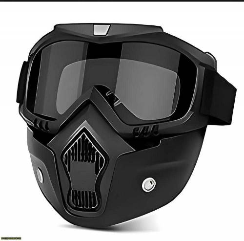 Material: TPU, Lens: PC•  Product Type: Sports Face Mask with Detachab