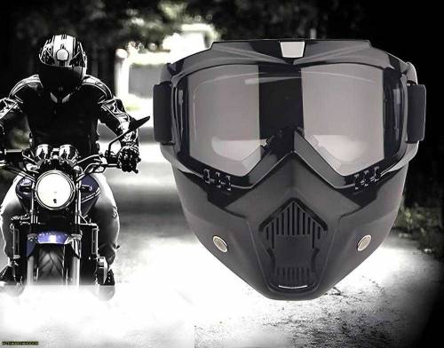 Material: TPU, Lens: PC•  Product Type: Sports Face Mask with Detachab