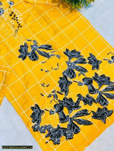 2 Pcs women stitched lawn printed suit