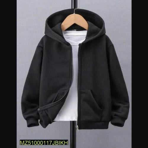 1 pc kids stitched fleece plain hoodie