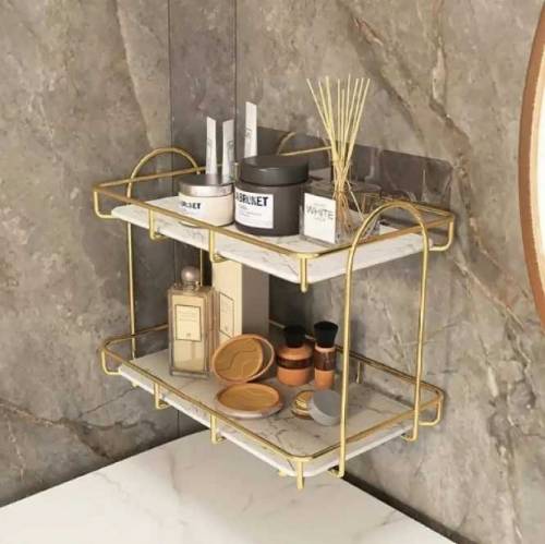 Bathroom Storage Rack Large Capacity Double Iron Art Nordic Bathroom