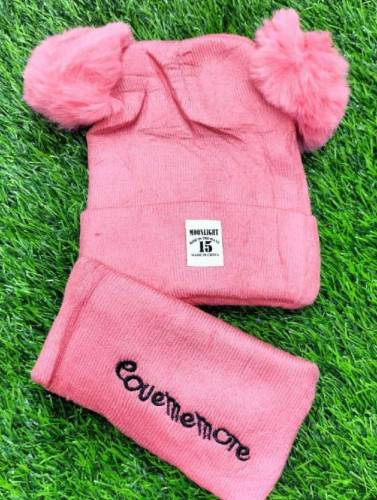 kids wool caps with warmer