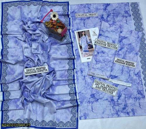 •  Fabric: Khaddar•  Shirt Front: Printed•  Back: Printed• 
