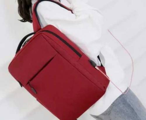 Red laptop bag_with USB port     free home delivery 