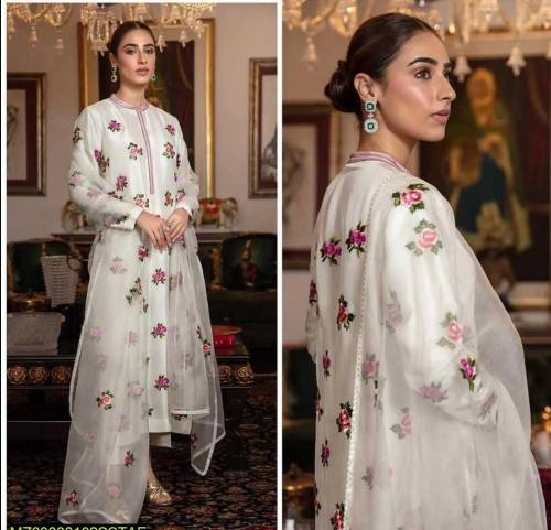 3 Pcs Woman Unstitched Suit 